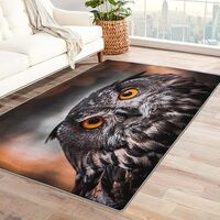 Owl Area Rug 6x9 for Bedroom Living Room - Bird Carpet for Room Decor, Animal Printed Floor Rugs for