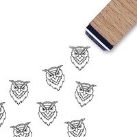 Owl Rubber Stamp, 3/5 Inch Small Mini Animal Stamp for Scrapbooking Card Making Planner
