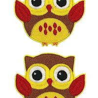 BOHAQA 2Pcs Owl Iron On Patch 3.25" - Sew Cute Owl Patch Appliques for Children - Iron On/Sew O