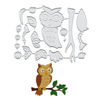 Metal 1 PCS Owl Branch Twig Bough Die Cuts Cutting Dies Embossing Stencils Template Mould for Card M