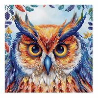 51buyoutgo Owl 11ct Cross Stitch Kits, 11 CT Funny Pre Printed Counted Stamped Cross Stitch Embroide