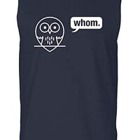 Whom (owl) Adult Sleeveless in Navy - XXXX-Large