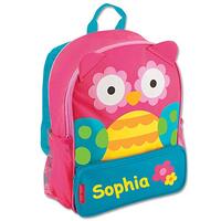 Stephen Joseph Pink Backpack for Girls Personalized Owl Sidekick School Supply Bag or Travel Daypack