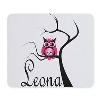 CafePress Leona Pink Sugar Skull Owl in Tree Mousepad Non-Slip Rubber Gaming Mousepad