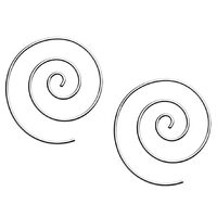 14-20GA Stainless Steel Small Spiral Coiled Hoop Earrings, Sold as a Pair (1.6mm (14GA), Silver Tone