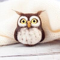 WellieSTR 1 Set Needle Felting Kit Beginner Owl Needle Felting Kits for Kids