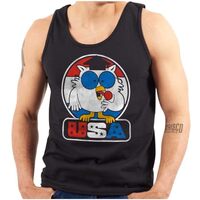 Tootsie Mr Owl USA American Patriot Tank Top T Shirts Men Women Black