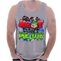 Airbrushed Woodsy Owl Don’t Pollute Tank Top T Shirts Men Women Sport Grey