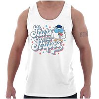 Tootsie Owl USA Stars and Stripes Tank Top T Shirts Men Women White