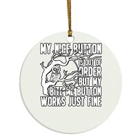 Funny Owl My Nice Button for Funny Owls Lover Christmas Ornament