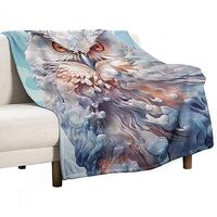 Wild Animal Soft Faux Fur Throw Blanket - Fantasy Bird Flannel Lap Blanket for Couch Sofa Or Bed, Ow
