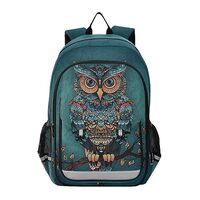 ALAZA Owl Print Gothic Boho Laptop Backpack Purse for Women Men Travel Bag Casual Daypack with Compa