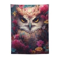 Owl Tapestry Psychedelic Bedroom Decoration Wild Animal Magic Curtain Wall Hanging for Room Home Dor