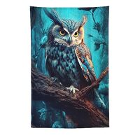 Trippy Forest Tapestry Owl Bedroom Decoration Psychedelic Magic Curtain Wall Hanging for Room Home I