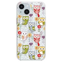 Blingy's for iPhone 15 Plus Case, Cute Floral Owl Pattern Fun Bird Style Cartoon Animal Design 