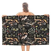 Brebasf Rustic Forest Cabin Super Absorbent,Quick Dry and Fluffy Pool Towels Lodge Woodland Wild Ani