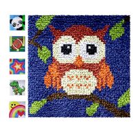 Latch Hook Rugs Kits for Kids Adults Beginners, Dinosaur Owl Smile Star Sunflower Dog Panda Small La