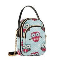 Yasala Christmas Cell Phone Purse Owl Snowflake Crossbody Handbag Durable Shoulder Bag Sturdy Travel