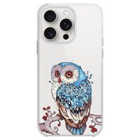 Compatible with iPhone 15 Pro Max Case (6.7inch)-Cute Owl Style Cartoon Animal Pattern Flexible TPU 