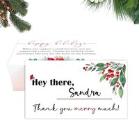 Glitter Owl Thank You Cards Small Business - Christmas Thank You Cards Bulk With Front & Back De