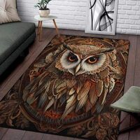 SATIGI Custom Owl Area Rug - Owl Kitchen Rug - Owl Bathroom Rugs, Owl Rugs for Living Room Decor, Lo