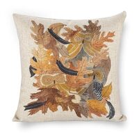 Icotoibabie Owl Leaves in Fall Linen Throw Pillow Covers Farmhouse 18x21 Double Sided with Zipper De