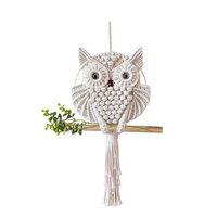 MOTUZP Owl Macrame Wall Decor Owl Pendant Lace Wall Hanging Tapestry Boho Tapestry Wall Hanging Boho