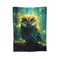 LWDZLHD Owl Flannel Throw Blanket for Adult Lightweight Super Soft Bed Decorative Blanket as Bedspre
