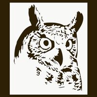 5x8 Owl Stencil, Birds Stencil, Bird Stencil, Animal Stencil - Haloween Stencils - Graffiti Stencils
