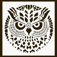 8x8 Owl Stencil, Birds Stencil, Bird Stencil, Animal Stencil - Haloween Stencils - Graffiti Stencils
