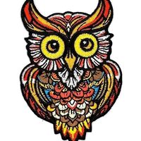 Owl Patch, Iron On/Sew On - Night Owl Patches for Kids, Animal Iron On Patches, Aesthetic Iron On Pa