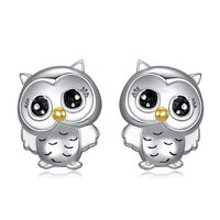 Owl Earrings 925 Sterling Silver Owl Stud Earrings Animals Jewelry Gifts for Women Girls
