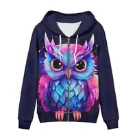 ZOUTAIRONG Cute Owl Jacket Women Zip Up Hoodie Plus Size 5XL Fashion Hoodies & Sweatshirts Teens
