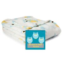 Owl Blanket - Soft Cozy Lightweight Fleece Throw Blanket for Couch, Sofa, Bedroom, Dogs Bed | Christ