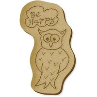 6 x 'Wise owl' MDF Craft Embellishments (EB00028881)