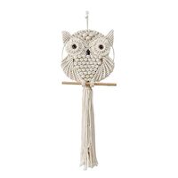 SlenyuBridal Owl Macrame Wall Hanging, Bohemian Hand Woven Boho Tapestry Owl Macrame Wall Art Decor 