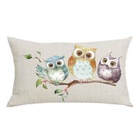 WENIANRU Watercolor Blue Yellow Purple Owl Bird Spring Summer Fall Y'all Home Sofa Chair Bed De