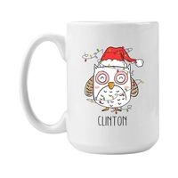 Christmas Owl Ceramic Mug, Personalized Owl Mugs Gifts For Children Baby Kids, Owl Lover Coffee Mug,