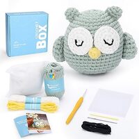 Complete Beginners Crochet Kit - Owl Crochet Kit, All You Need for Crocheting, Step-by-Step Video Tu