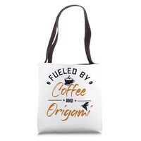 Fueled by Coffee and Origami Owl Paper Crane Folding Origami Tote Bag