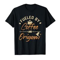 Fueled by Coffee and Origami Owl Paper Crane Folding Origami T-Shirt