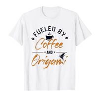 Fueled by Coffee and Origami Owl Paper Crane Folding Origami T-Shirt