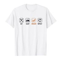 Eat Sleep Origami Repeat Folding Owl Paper Crane Origami T-Shirt