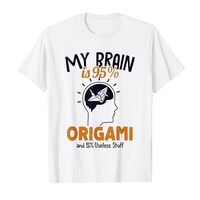 My Brain is 95% Origami Folding Owl Paper Crane Origami T-Shirt