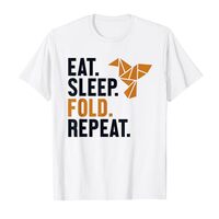Eat Sleep Fold Repeat Owl Paper Crane Folding Master Origami T-Shirt