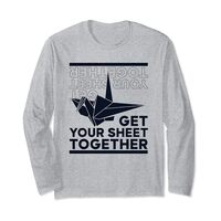 Get Your Sheet Together Paper Crane Folding Owl Origami Long Sleeve T-Shirt