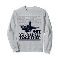 Get Your Sheet Together Paper Crane Folding Owl Origami Sweatshirt