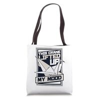 This Crane Lifted Up My Mood Paper Crane Folding Owl Origami Tote Bag