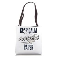 Keep Calm And Fold Paper Folding Owl Paper Crane Origami Tote Bag