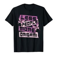 Less People More Origami Owl Paper Crane Folding Origami T-Shirt